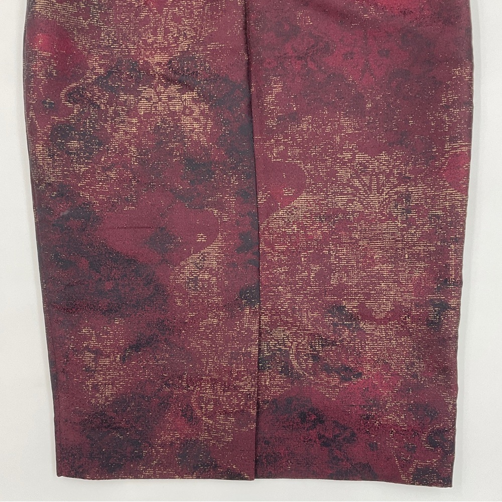 Max Mara Varna NWOT Jacquard Print Bordeaux Sheath Dress As Seen On TV 36 / US 2 - Picture 10 of 16